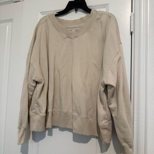 Old Navy Cream V-Neck Pullover